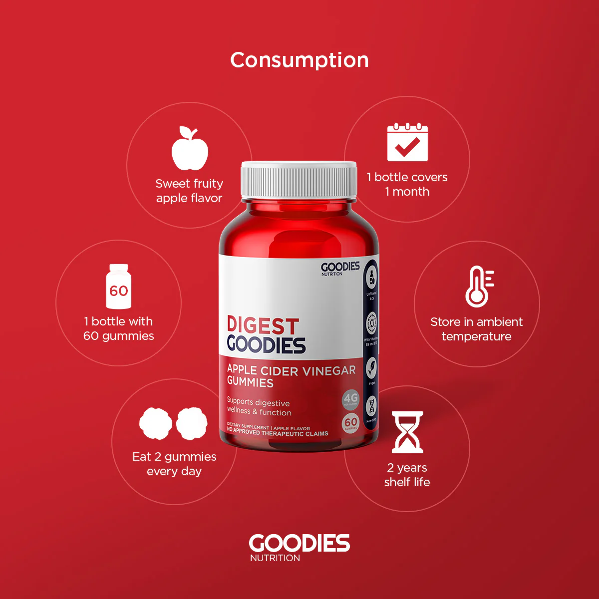 DIGEST GOODIES - Apple Cider Vinegar Gummies - Image 6